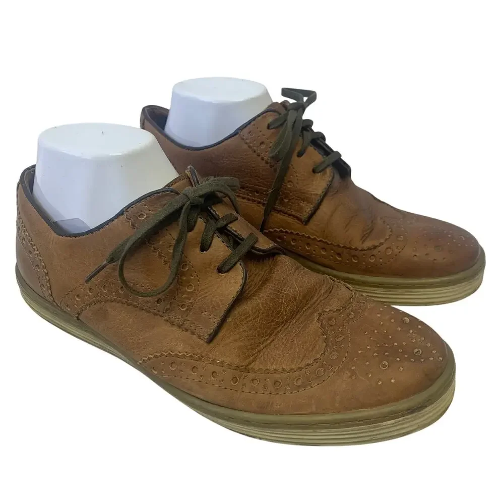 Roan Bed Stu Mens 8.5 Brown Leather Oxford WingTip Brogue Casual Dress Shoes